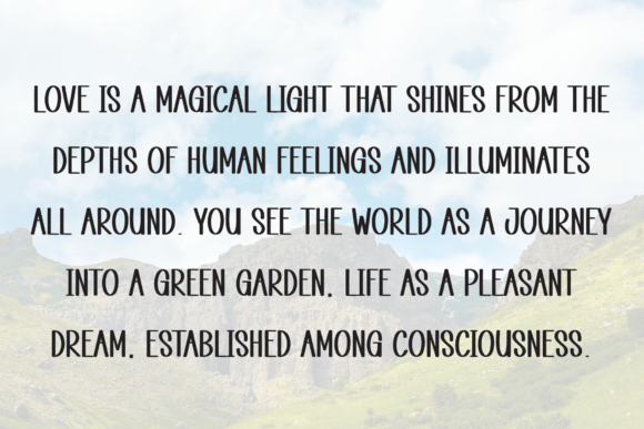 Highmore Font font preview - 5