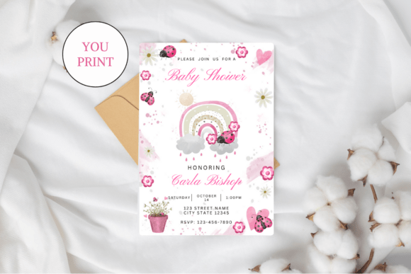 Lady Bug Baby Shower Invite