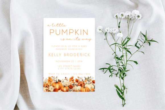 Little Pumpkin Baby Shower Invite