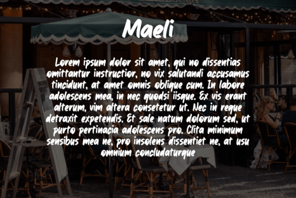 Maeli Font PNG with transparent background - Preview 1