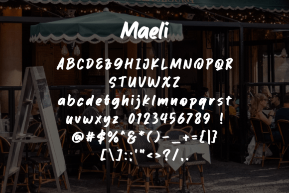 Maeli Font PNG with transparent background - Preview 2