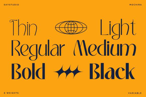 Mochira Regular Font PNG with transparent background - Preview 1