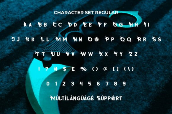 Ninjasword Font PNG with transparent background - Preview 4