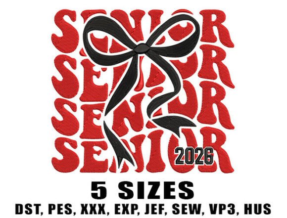 Red Senior Bow