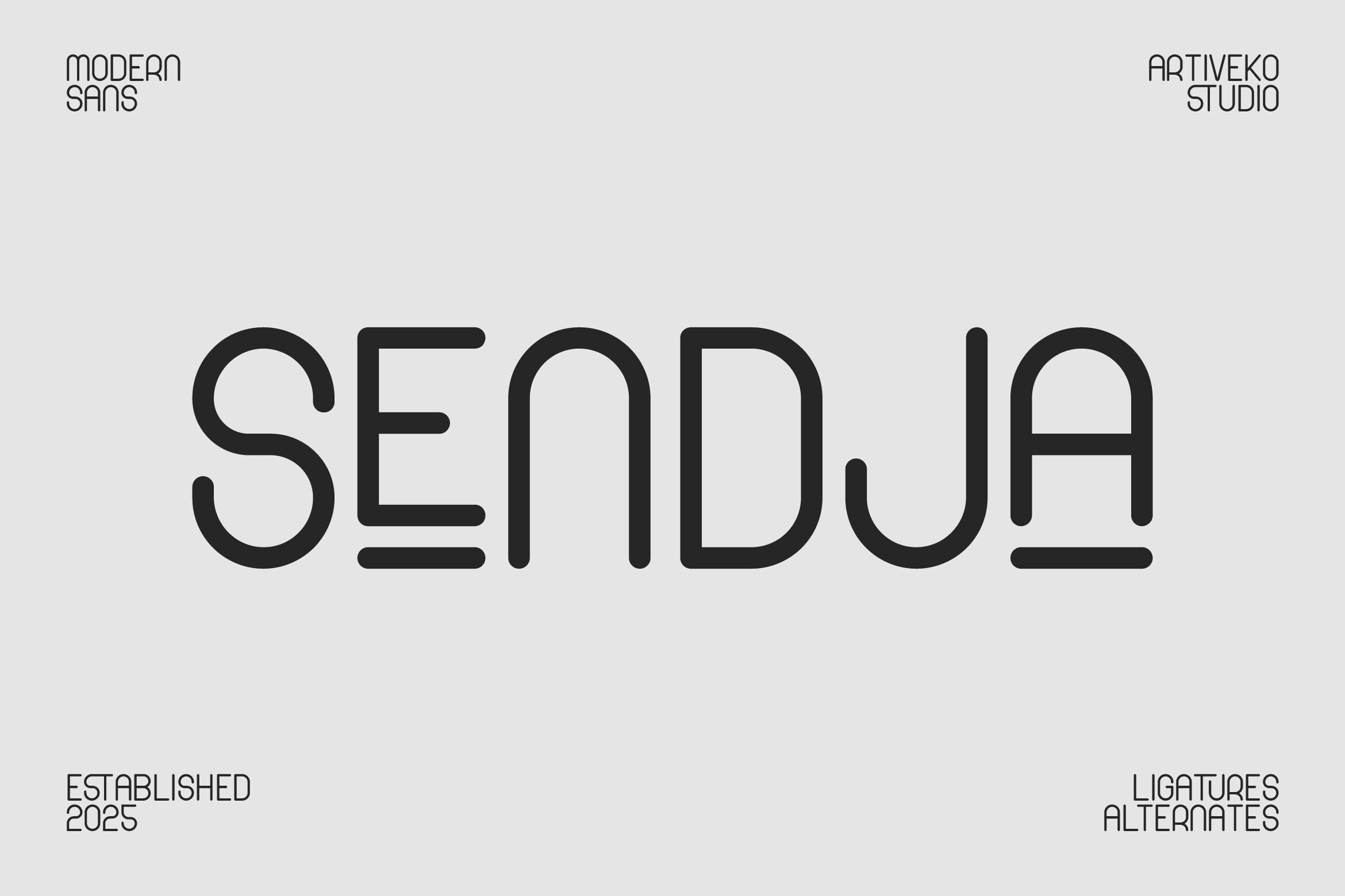 Sendja font preview