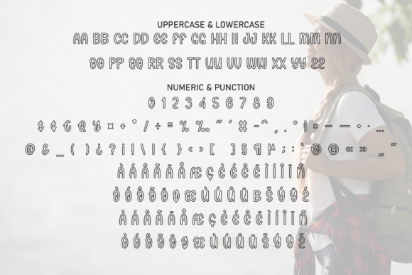 Skinny Outbond Font PNG with transparent background - Preview 6