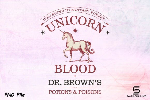 Vintage Halloween Potion Label PNG