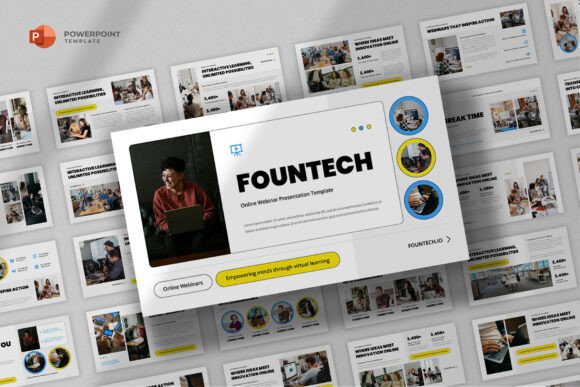 Preview of Webinar Course Powerpoint Template education presentation template