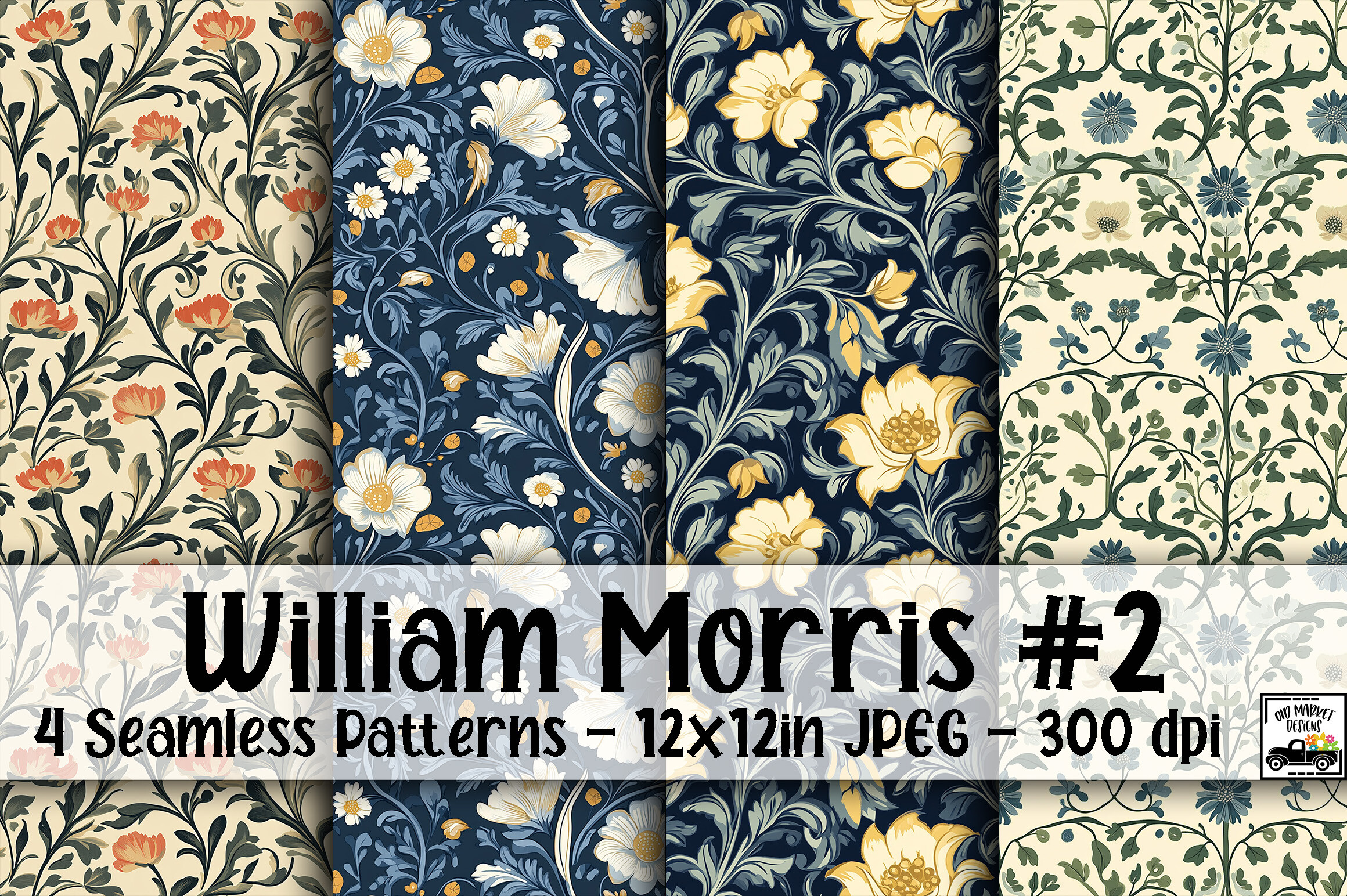 William Morris Inspired Digital Papers 2