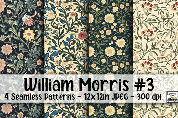 William Morris Inspired Digital Papers 3