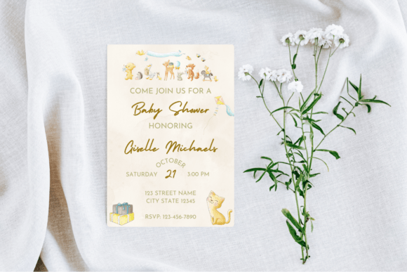 Woodland Animal Baby Shower Invite