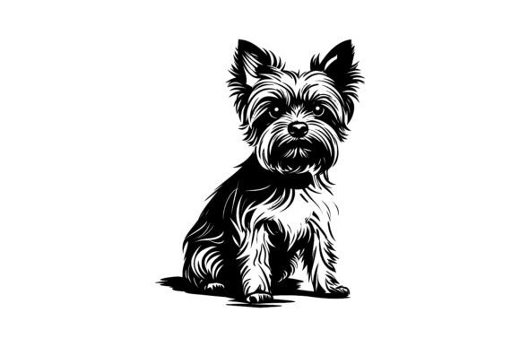Yorkie dog silhouette SVG for HTV cricut vinyl cutting dark shirts