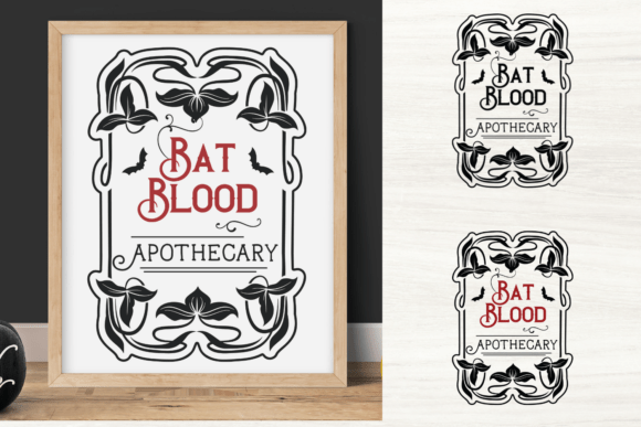 Bat Blood Apothecary Svg Signs Graphics