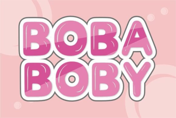 Bubbleboba Regular Font - Preview 1