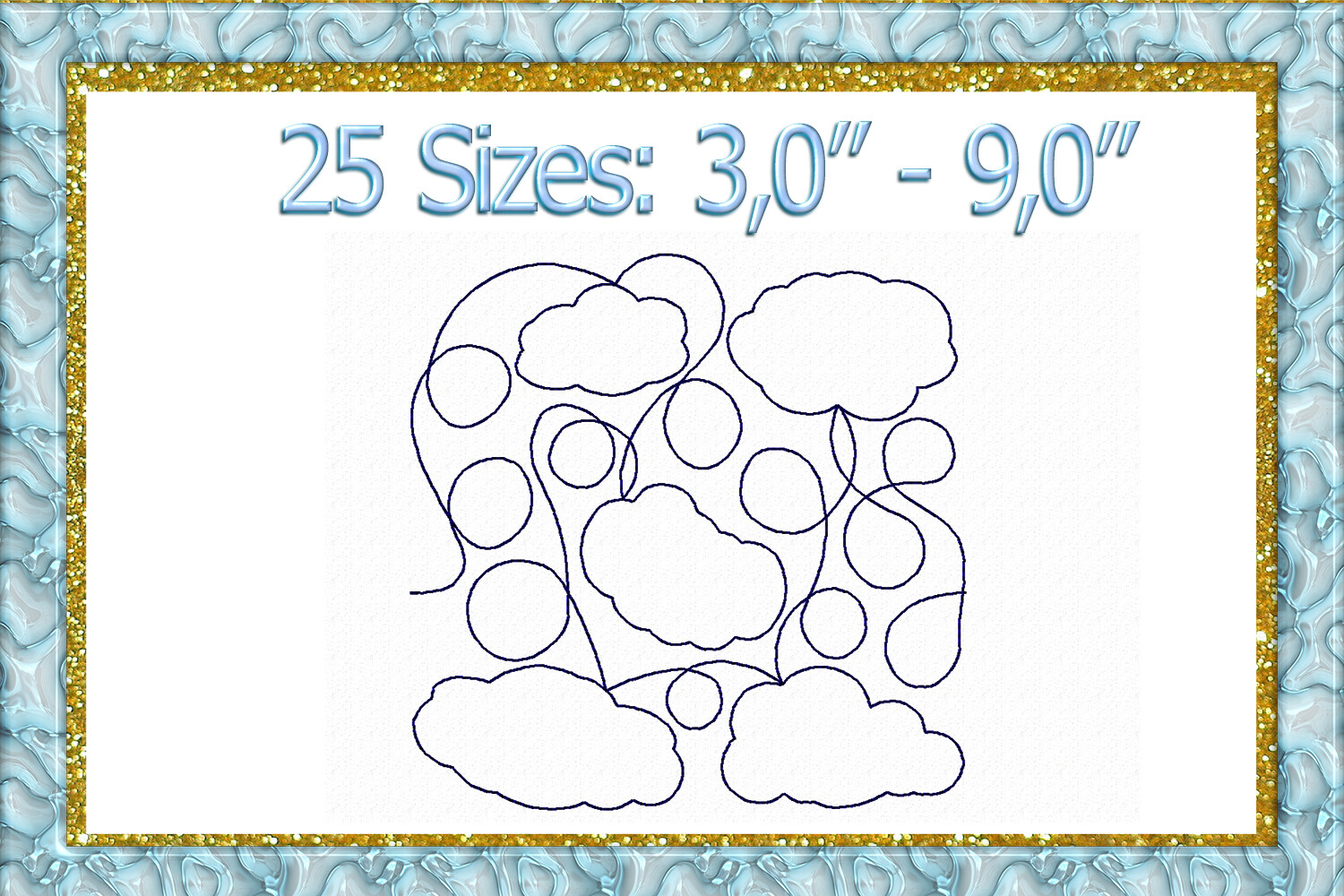 Cloud Quilting Machine Embroidery Design