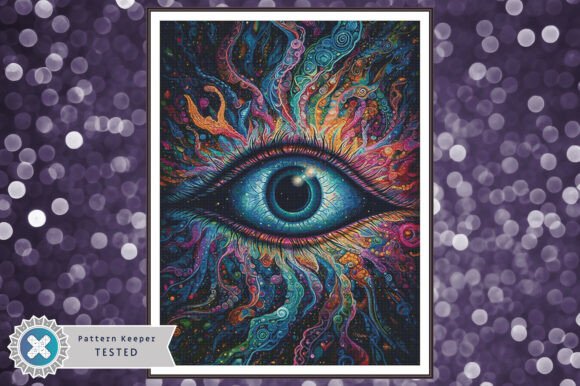 Cross Stitch Pattern PDF Cosmic Eye