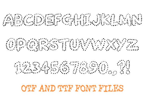 Dotty Outline Font - Preview 1