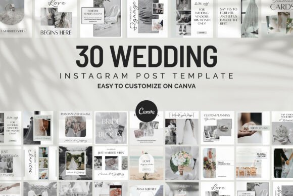 Free Wedding Instagram Canva Templates Graphics 1