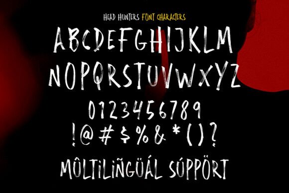 Head Hunters Font PNG with transparent background - Preview 4