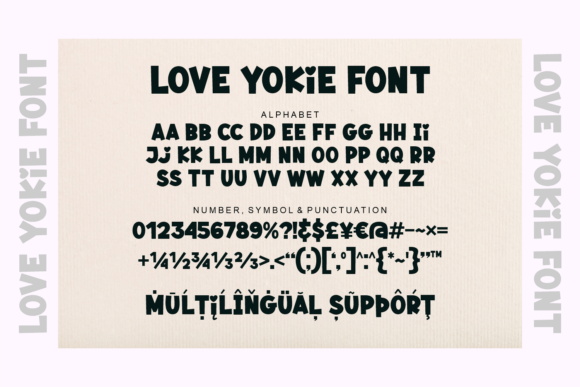 Love Yokie Font PNG with transparent background - Preview 5