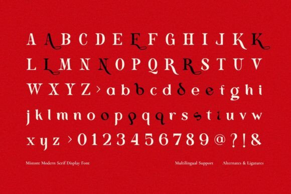 Mistont Font PNG with transparent background - Preview 4