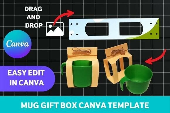 Mug Gift Box Canva Template