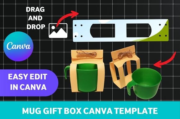 Mug Gift Box Canva Template