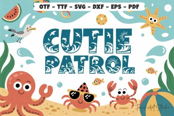 Ocean Hugs Font PNG with transparent background - Preview 3