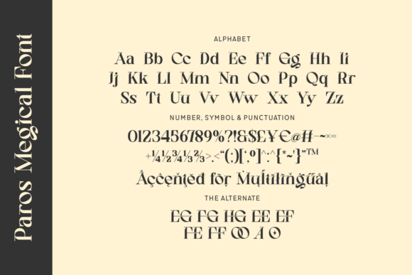 Paros Megical Font PNG with transparent background - Preview 3