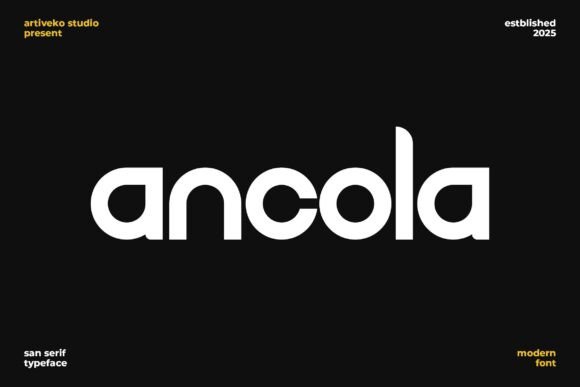 Ancola Sans Serif Font By Artiveko