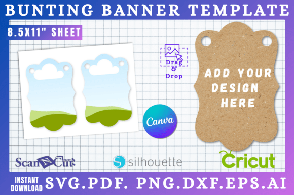 Bunting Banner Template Canva & SVG 08