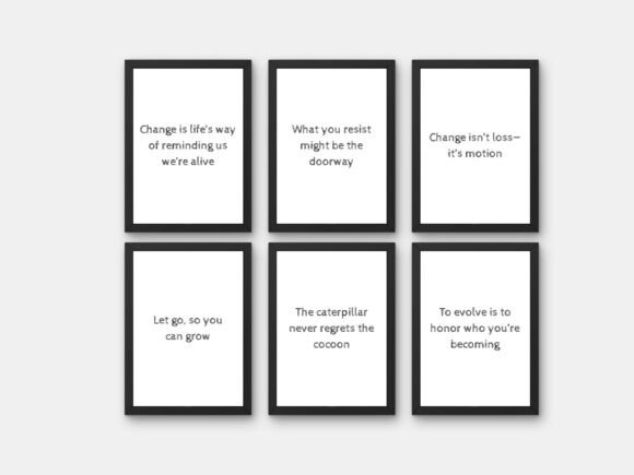 Change Motivational Quote Wall Art Decor
