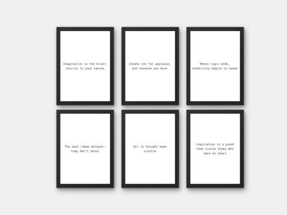 Creativity Motivational Quote Poster Set