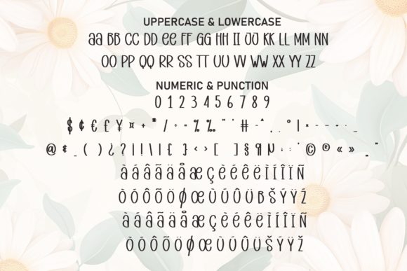 Daisy Flowers Font - Preview 6