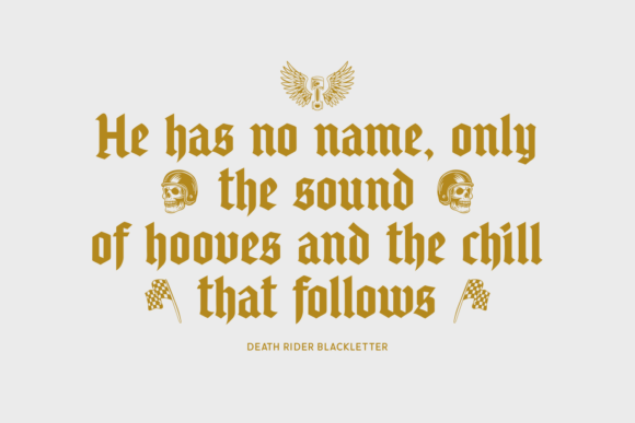Death Rider Font PNG with transparent background - Preview 1