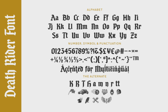 Death Rider Font PNG with transparent background - Preview 3