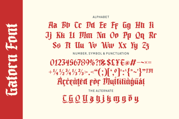 Gatorn Font PNG with transparent background - Preview 3