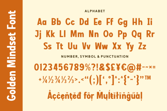 Golden Mindset Font PNG with transparent background - Preview 5