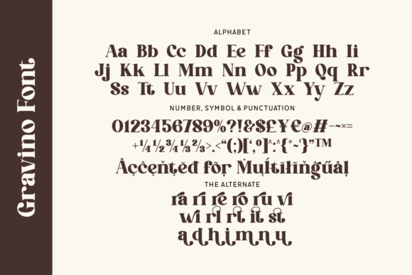 Gravino Font PNG with transparent background - Preview 3