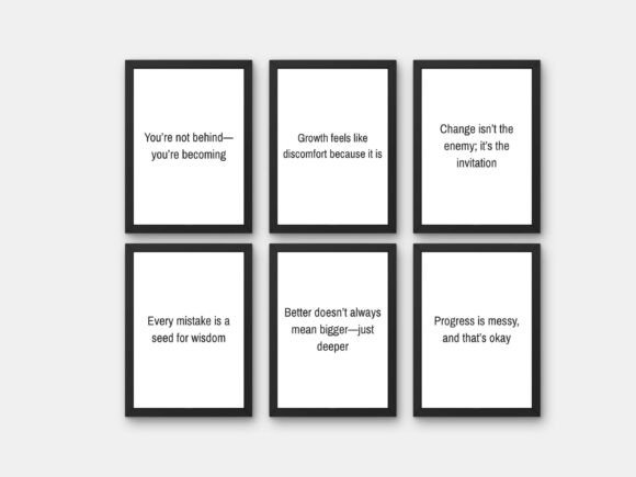 Growth Motivational Quote Wall Art Decor