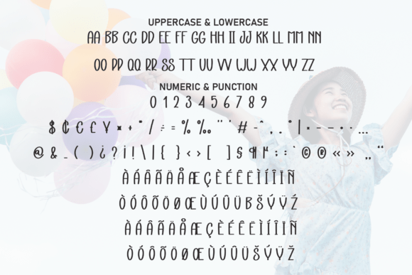 Happy Balloon Font PNG with transparent background - Preview 6