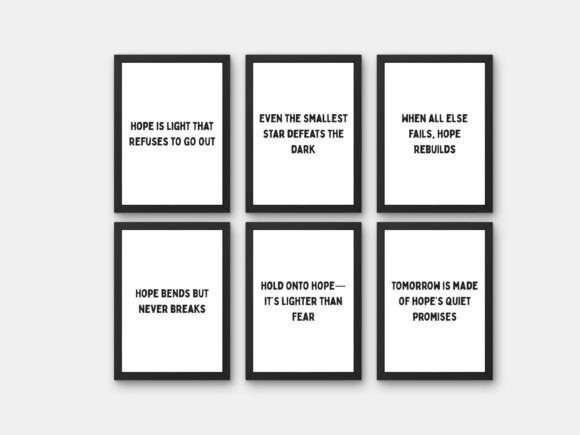 Hope Motivational Quote Wall Art Decor