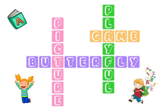 Kids Puzzle Font PNG with transparent background - Preview 1