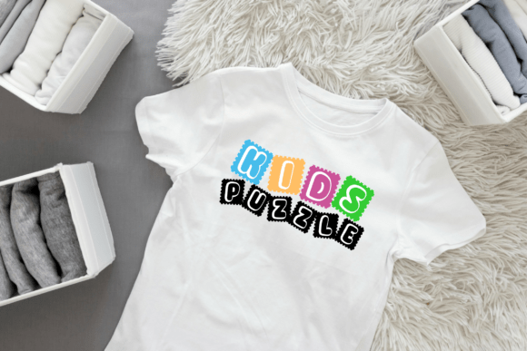 Kids Puzzle Font PNG with transparent background - Preview 3