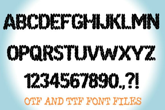 Knitted Wool Font PNG with transparent background - Preview 1