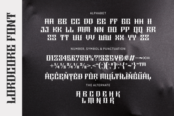 Lordcore Font PNG with transparent background - Preview 3