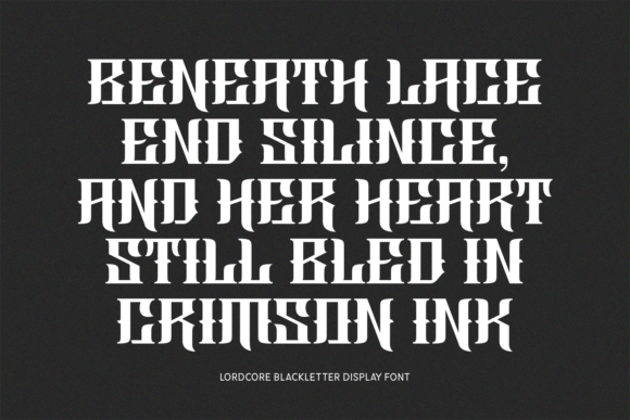 Lordcore Font PNG with transparent background - Preview 1