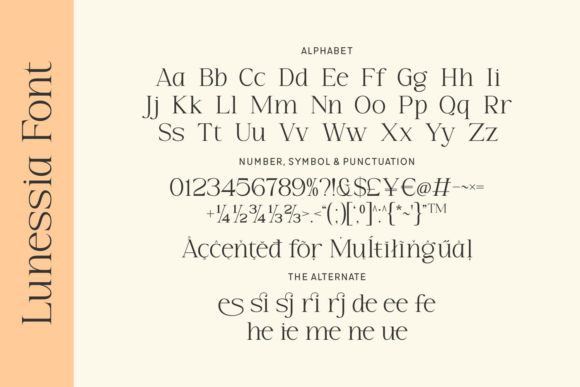 Lunessia Font PNG with transparent background - Preview 3