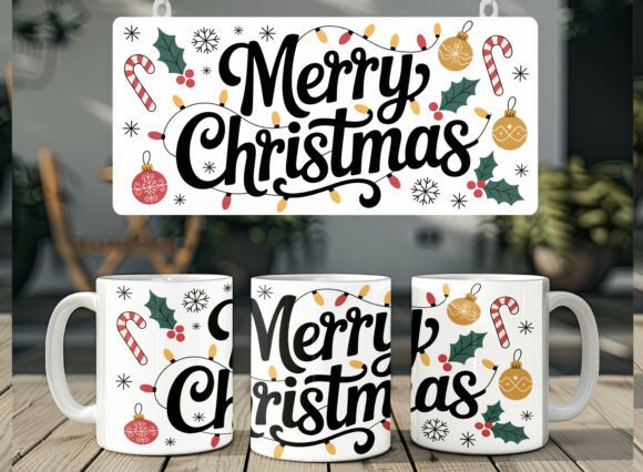 Merry Christmas Mug Sublimation Png Graphics