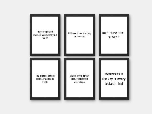 Mindfulness Motivational Quote Wall Art